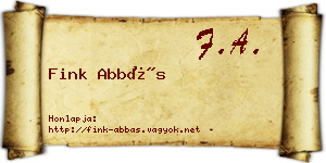 Fink Abbás névjegykártya